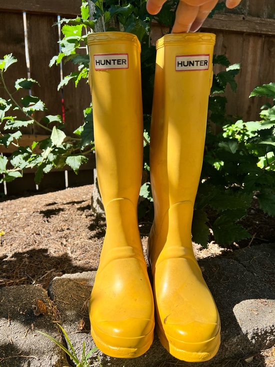 Hunter Shoes - Hunter Original Tall Rubber Rain Boots in Vibrant Yellow 7 Model W23499 7F 6M